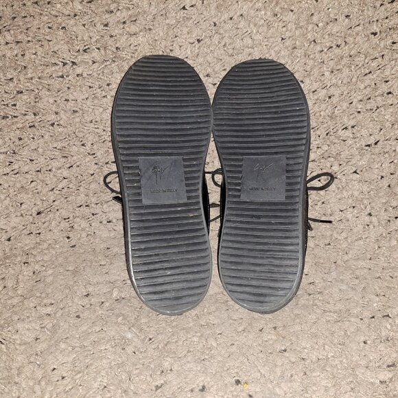 GIUSEPPE ZANOTTI-Frankie-Black Croc Low Top Casual Sneakers-Sz 42-Excellent - Picture 8 of 9